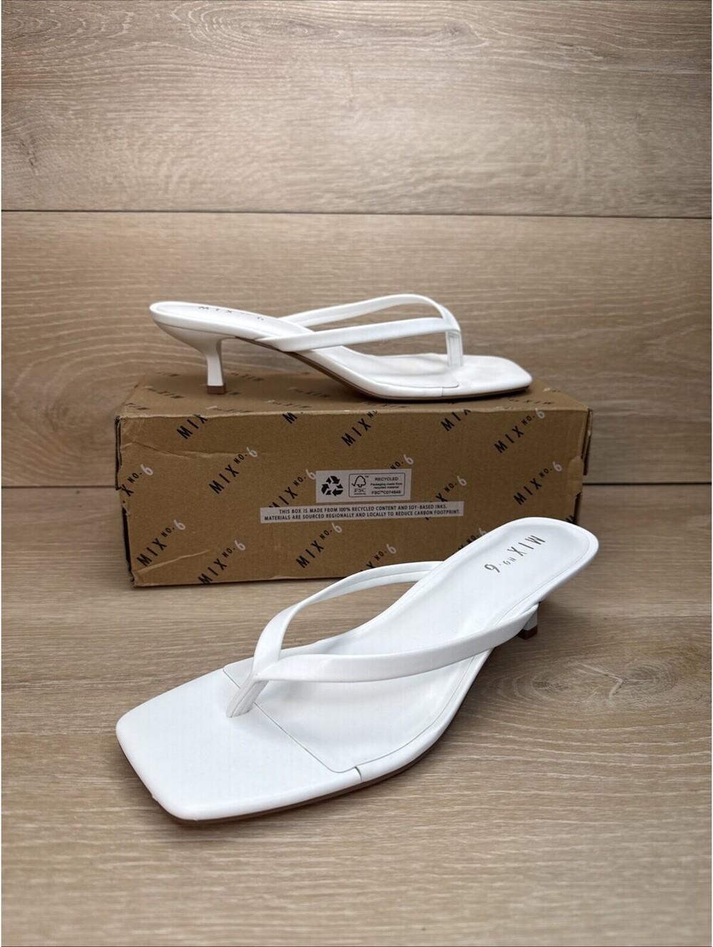 Mix No. 6 Janissa Sandal White Woman Size 8.5M